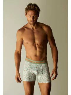 Boxer Algodón-Lycra Estampado Flores Lineas (291304)