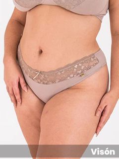 Colaless grande algodón con lycra cintura de puntilla (541667) - Adorate