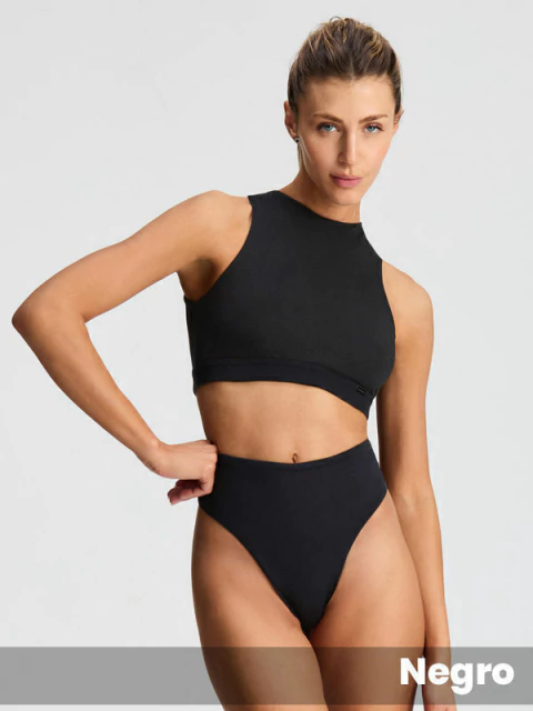 Conjunto de algodón & lycra corte americano y less tiro alto. (492422)