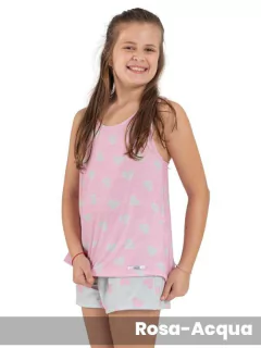 Pijama Corazones musculosa y short (371489NL) - Adorate