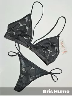 Conjunto Triangulito de Encaje y Tul con Colaless (578139) - tienda online