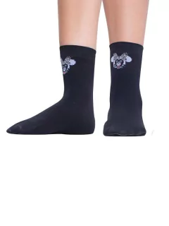 Soquete Dama Contorno Mickey Lurex Tejido (1421408)