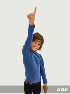 Camiseta basica manga larga cuello redondo, de algodon con lycra liso. Corte anatómico (294087J) en internet