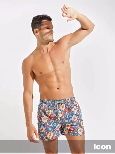 Traje de baño Estampado Icon con bolsillos laterales (29732)