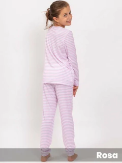 Pijama teen algodón viscosa estampado con puño Just Chill (371510NL) - comprar online