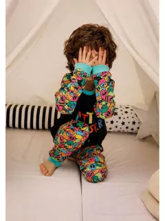 Imagen de Pijama de dos piezas con puño combinado y estampado (298092J)