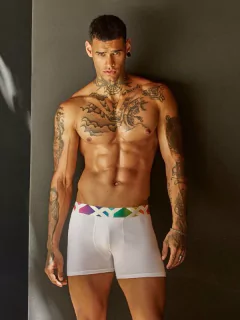 Boxer Algodón-Lycra Liso Tiro y Pierna Corto Pinza Central (291388) - tienda online