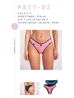 Pack X2 Vedettinas algodón Lyc Altas En V Stelle (37P87702)