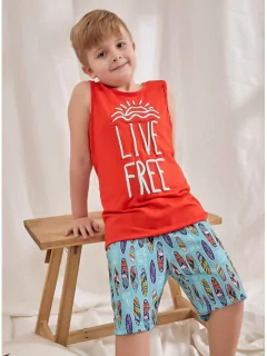 Conjunto SUMMER remera sin mangas con estampa y remera estampada (371165)