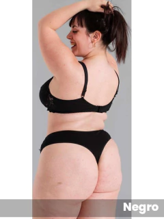 Colaless grande algodón con lycra cintura de puntilla (541667)