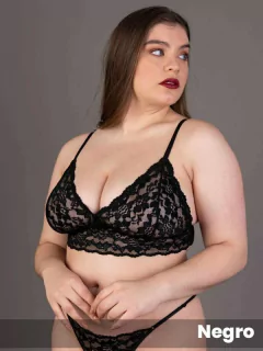 Corpiño bralette de puntilla y microfibra (54795) en internet