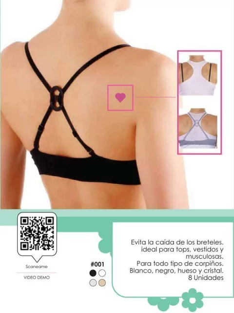 Clic magico. Evita caida de breteles. Pack x8 unidades. (27001)