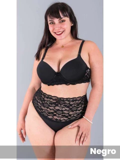 Colaless alta, cintura de puntilla con microfibra (54782) - comprar online