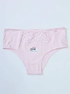 Bombacha vedetina Universal algodón con puntilla rosa (54508R)