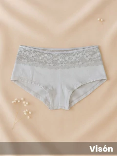 Imagen de Culote vedetina alto algodon con puntilla (54796)