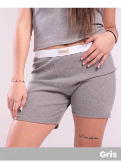 Set comfy musculosa y boxer corto morley de algodón con elastico y etiq (775406) - Adorate