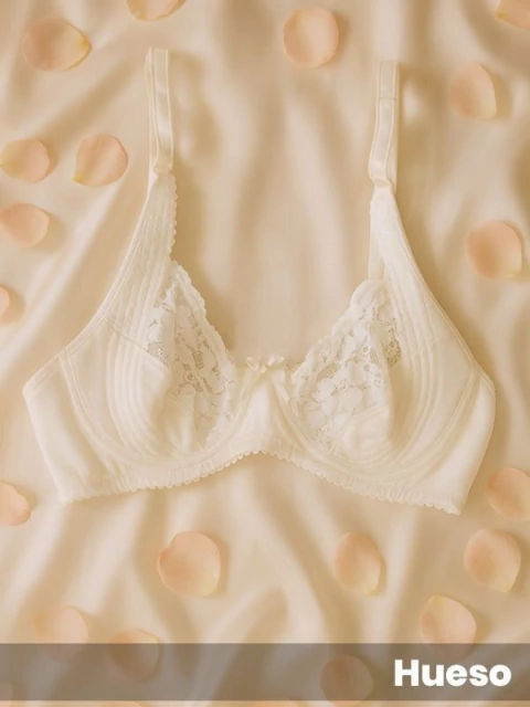 Corpiño Reductor con aro algodón con lycra y puntilla con realce lateral (54730)