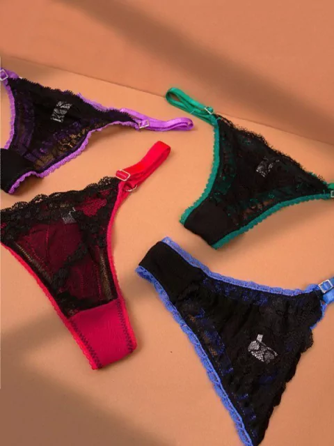 Tangas colaless regulables surtidas negras Loto (52002LOTO) - comprar online