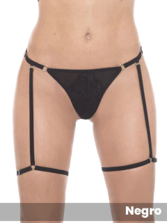 Tanga Colaless Con Arnés Tul Y Puntilla (146315.1)