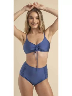 Culote alto con frunce lateral liso (37214) - tienda online