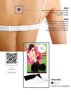 Bra extender teens. Lavable Reutilizable. (27004) - comprar online
