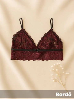 Corpiño bralette de puntilla y microfibra (54795) en internet