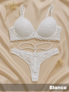 Conjunto taza soft y colaless de puntilla y microfibra (44793) - comprar online