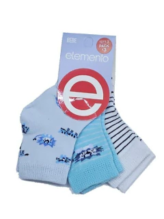 Pack x3 Media Caña Estampado Surtida de bebé (471011P3) - Adorate