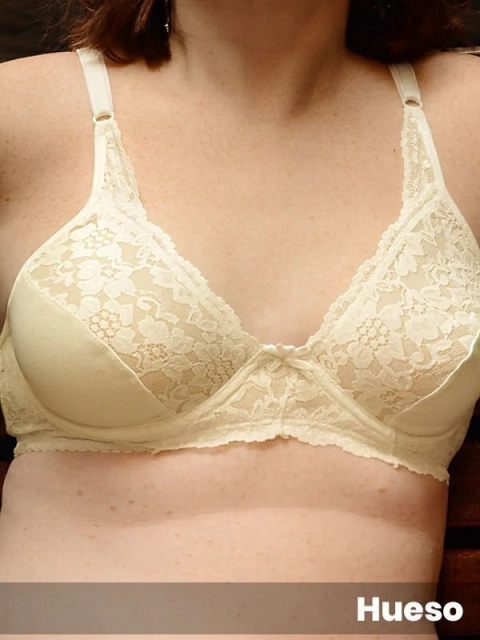 Corpiño con arco algodón con lycra y puntilla (541334)