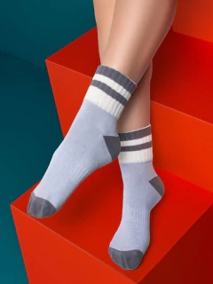 Media Quarter Bicolor Con Plantilla, Talón Y Puntera De Toalla (143347) - comprar online