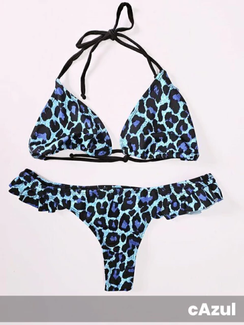 Malla Triang Corredizo Con Colaless Volados Animal Print (397767)