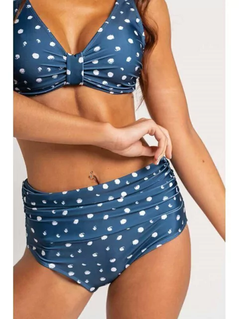 Corpiño Aro Oculto y Bikini Alta Drapeada Marbella (37752P) - Adorate