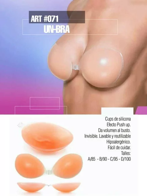 Cups de silicona Un-Bra efecto push up Invisible Lavable Hipoalergenico. (27071) - comprar online
