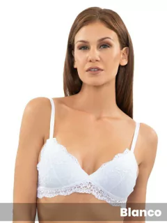 Corpiño Triángulo De Puntilla Armado (145468) - tienda online