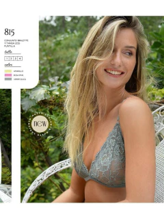 Conjunto bralette y tanga less de puntilla (44815) en internet
