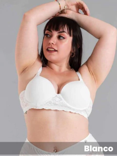 Corpiño Soft grande sin push up microfibra y puntilla (54601) - tienda online