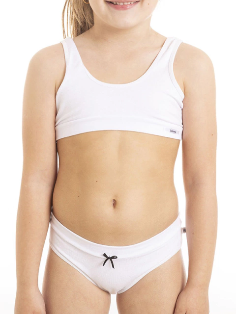 Conjunto Top y bombacha alta cint americana algodón lyc liso (37630CI)