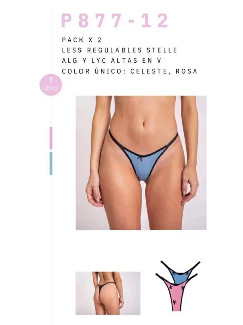 Pack X2 Colaless Regulables algodón Lyc Altas En V Stelle (37P87712)