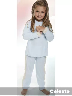 Conjunto NEVE remera y pantalon interlock con detalles en pelo (371119)