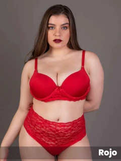 Colaless alta, cintura de puntilla con microfibra (54782) - tienda online