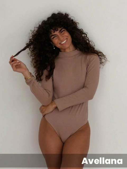 Body Roma algodón-lycra manga larga media polera (77A005) - comprar online