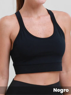 Top microfibra lisa con tiras (3215286) - Adorate