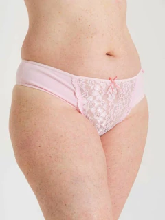 Colaless grande microfibra y frente de puntilla rosa (54585R)