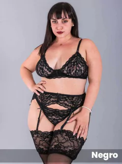 Portaliga de puntilla lycra regulable (54091)