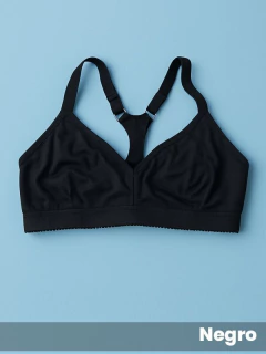 Soutien confort taza doble sin arco, espalda deportiva de algodón y lycra (441008)