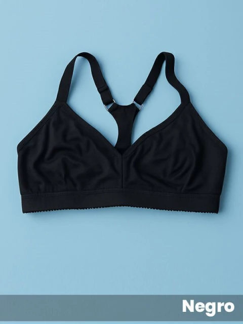 Soutien confort taza doble sin arco, espalda deportiva de algodón y lycra (441008)