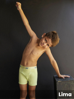 Boxer niño algodón-lycra liso (291087)