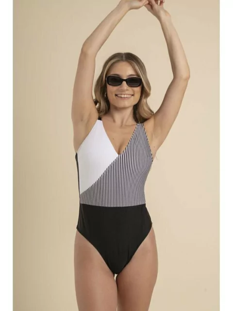 Malla Entera cruzada tricolor - Raffaela (37781P)