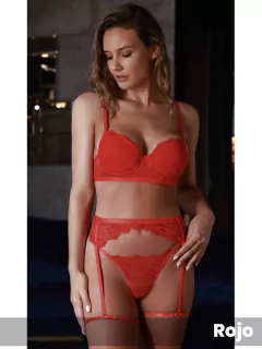 Conjunto soft en puntilla y arnes con tangaless (152072) - comprar online