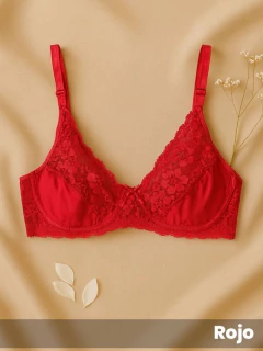 Corpiño con arco algodón con lycra y puntilla (541334) - Adorate